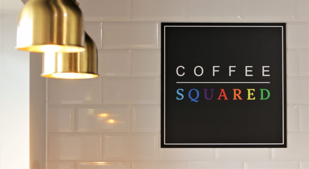 The Coffee Squared sign