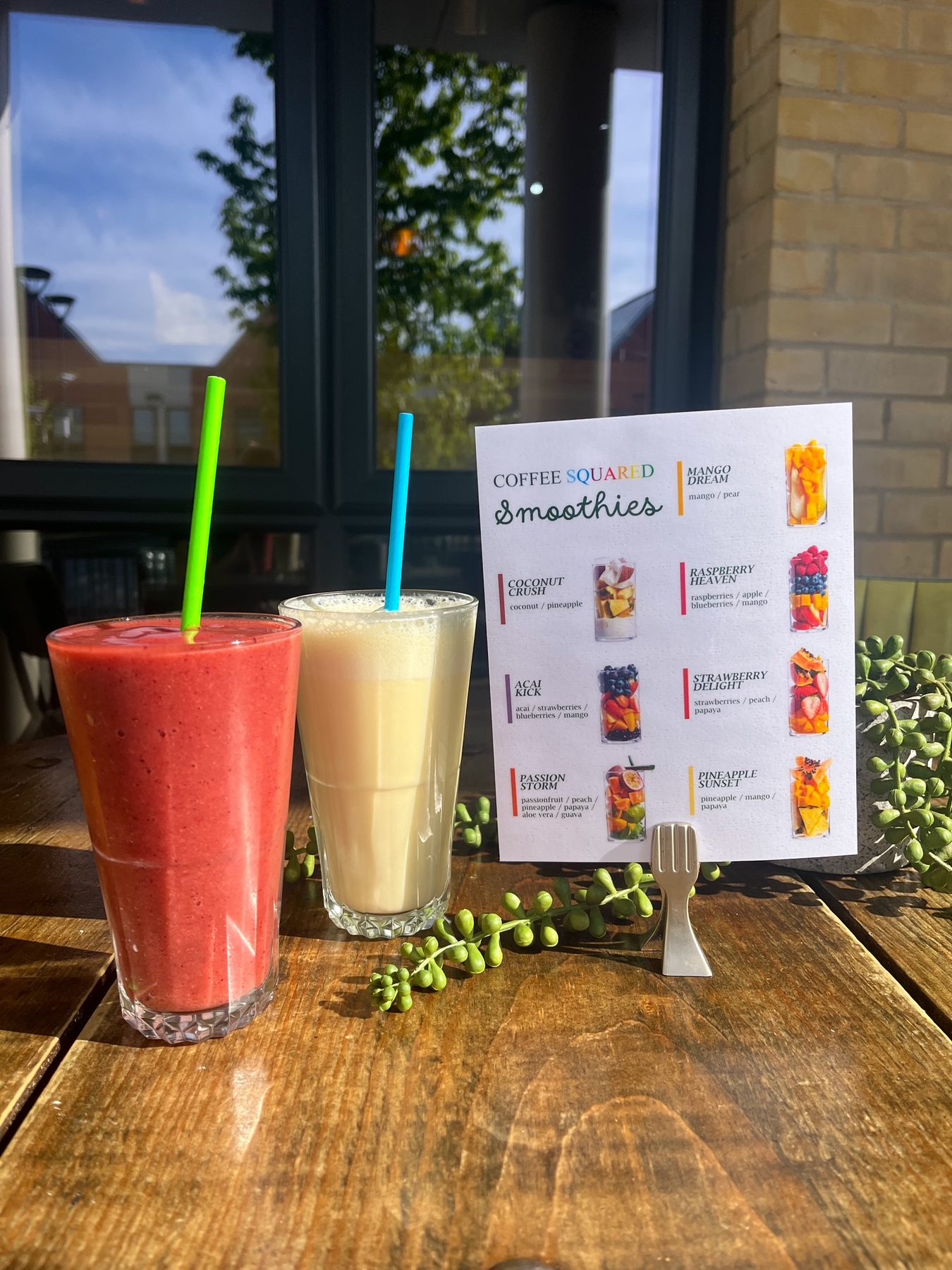 Fresh smoothies with our smoothie menu